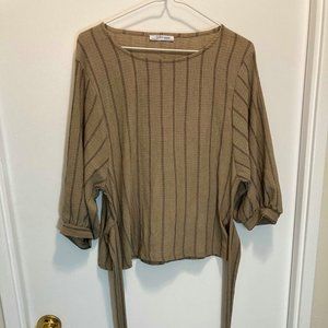 Zara Striped Top with Tie